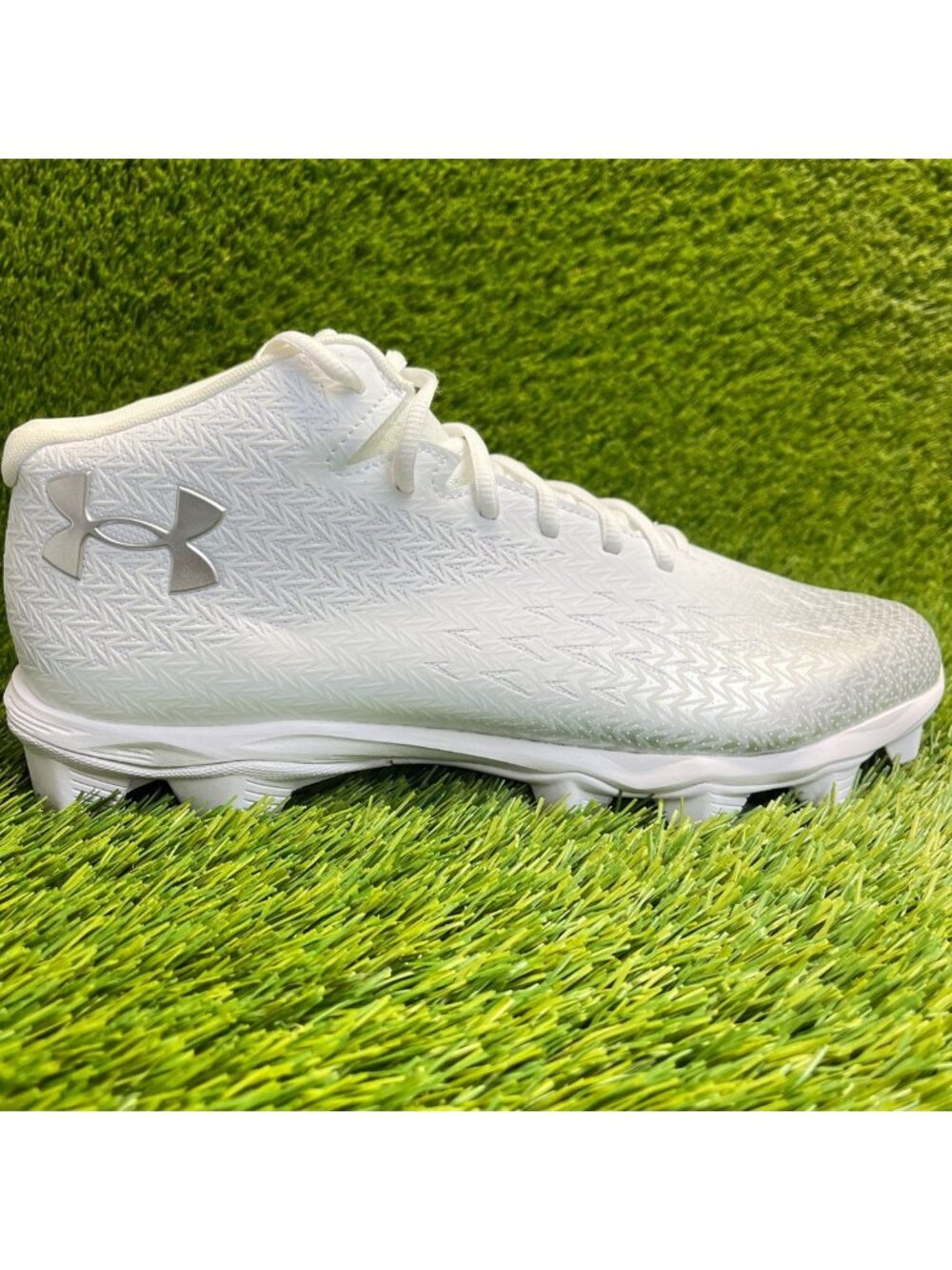 Under Armour Spotlight Fran RM 4.0 Mens Size 11.5 White‎ Running Football Cleats